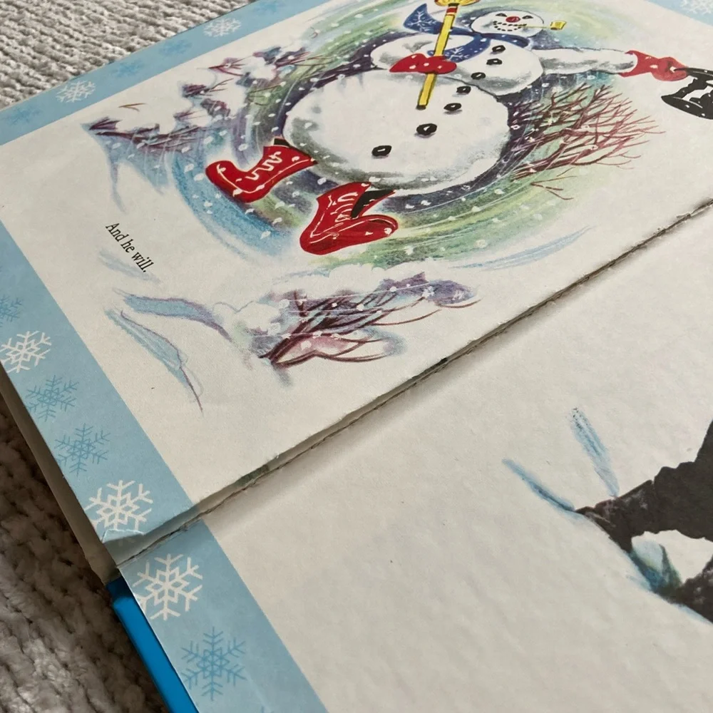 Vintage Large Golden‎ Book Frosty The Snowman Hardcover 1950